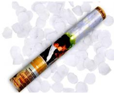 2 x weiße Konfetti Rosen Regen 60 cm lang Kanone Shooter Konfettibome Partypopper Hochzeit