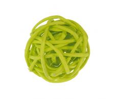 Rattankugeln klein apfelgrün, 12 Stück, Tischdekoration, Dekokugeln