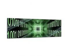 Bilderdepot24 Glasbild Abstrakte Kunst XXII 120x40 cm - Deko Glas - brilliante Farben, inkl. Aufhängung