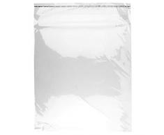 Ideen mit Herz Cellophanhüllen, 100 Stück, verschließbar, selbstklebend | Folientüten, Plastiktütchen, Cellophanbeutel (50 x 40 cm)