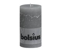 Rustikal 103867590329 Stumpenkerze, Paraffin Wachs, hellgrau