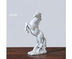 donfhfey827 Deko-Pferd, Kunstharz, Dekoration für Schlafzimmer, Büro, Restaurant, Dekoration, Arbeitszimmer, Schwarz/Weiß Kupfer Farbe optional