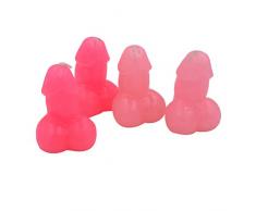 Bestoyard 4 Stück Niedrigtemperatur-Kerzen Romantische Wachs-Tropfkerzen für Paare, Liebhaber, romantische Atmosphäre, Junggesellenabschiede, Gastgeschenke