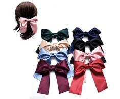 Haarspange / Haarspange mit Satinband, 8 Stück