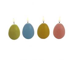 Annastore 24 x Eierkerzen in 4 schönen Farben H ca. 6 cm - kleine Osterkerzen für schöne Osterdekorationen