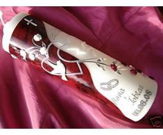 Hochzeitskerze 250/70 mm inkl. Zubehör für selbstbeschriften VH-2