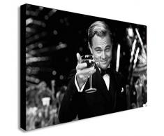 DOLUDO Retro Filmplakat Wolf Von Wall Street Film Kunstdruck leinwand Poster Schwarz Und Weiß Leinwand Malerei Home Living Room Decor 50 x 70 cm (kein Rahmen)
