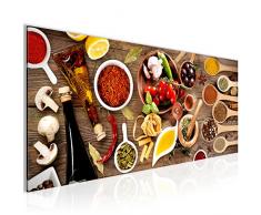 Bilder Küche - Gewürze Wandbild Vlies - Leinwand Bild XXL Format Wandbilder Wohnzimmer Wohnung Deko Kunstdrucke Bunt 1 Teilig - MADE IN GERMANY - Fertig zum Aufhängen 003112a