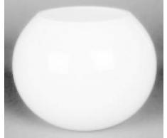 Oberstdorfer Glashütte Weisse Kugelvase übergross Glaskugelvase Vase modern, mundgeblasen Höhe ca. 24 cm Durchmesser ca. 30 cm, Öffnung Oben ca. 17 cm