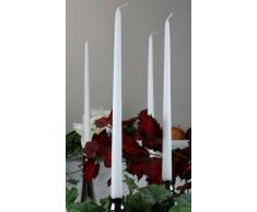 Spitzkerzen Kerzen Markenkerzen Tafelkerzen Leuchterkerzen Dinnerkerzen 400/25 mm weiß, 8 St.