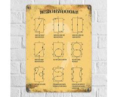 trendaffe - Metallschild mit Dressurreiten Hufschlagfiguren Motiv