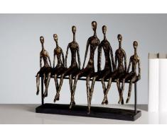 Casablanca - Skulptur Community aus Poly - bronzefarben auf schwarzer Basis (H. 2 cm - B. 38 cm - T. 8,5 cm) mit Zertifikat und Spruchanhänger