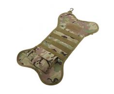 SM SunniMix Molle Weihnachtsstrumpf, Knochen Form Nikolausstrumpf Weihnachtssocken Nikolausstiefel Hängende Strümpfe aus Nylon für Haustier - Tarnen