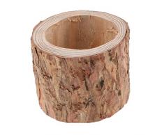 B Blesiya Landhausstil Holz Blumenvase Blumentopf Dekovase Sukkulenten Topf Baumstumpf Design Ornament - S