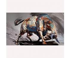 HANDBEMALT Moderne Stil Abstrakt Stierkampf Ölgemälde Wandschmuck Leinwand Home Wand Wohnzimmer Art Artwork feine, canvas, 24x48inch(60x120cm)