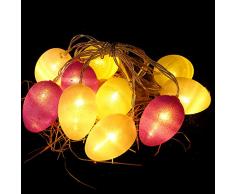Herefun Ostern Lichterketten, 10 LED Lichterketten Ostereier String Lights Ostern Schnurlicht Ostereier Oster Lichterkette für Ostern Aaisonale Dekorationen