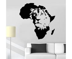 König der Löwen des Dschungels Afrika Afrikanische Tier Vinyl Wandtattoos Kunst Wohnkultur Wandaufkleber 58X60 cm