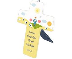 Geschenkbox - Keramik-Kreuz - Der Herr ist mein Hirte: Zum Stellen und Hängen