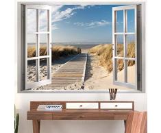 murando - Designer Poster XXL 140x100 cm - beidseitig laminiert - Plakat - Anschlag - Wanddekoration - Reiss- & wischfest - Wohnzimmer Schlafzimmer Kinderzimmer Büro - Fensterblick c-C-0179-af-a