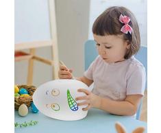 Mr.Go 22cm LED Dimmbar Nachttischlampe mit Fernbedienung, Ei-Form Licht Farbwechsel Stimmungslicht Ei-Nachtlicht Tischlampe für Kinderzimmer mit Wiederaufladbar Batterie und 16 RGB Farben