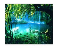 murando Fototapete selbstklebend Natur 343x256 cm Tapete Wandtapete Klebefolie Dekorfolie Tapetenfolie Wand Dekoration Wandaufkleber Wohnzimmer Landschaft Wasserfall c-B-0132-a-a