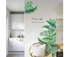 decalmile Wandtattoo Pflanze Tropische Verlässt Wandsticker Groß Blätter Grüne Wandaufkleber Wohnzimmer Schlafzimmer Flur Wanddeko