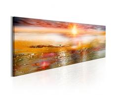 murando - Bilder 120x40 cm Vlies Leinwandbild 1 TLG Kunstdruck modern Wandbilder XXL Wanddekoration Design Wand Bild - Landschaft wie gemalt Abstrakt Meer Sonne c-A-0111-b-c