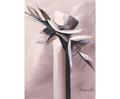 Rahmen-Kunst Keilrahmen-Bild – Oliver Tramoni: Harmonie en gris II Leinwandbild Stilleben floral grau Blumen modern