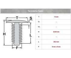 15x Universal Plastik Tannenbaum Clip in Schwarz | 14 mm x 22,6 mm