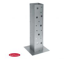 bellissa® Corten Feuersäule 70cm Lichtsäule Windlicht Säule Garten Terrasse Deko, Modell:Sterne