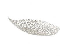 Boltze Deko-Schale Fidan Silber Aluminium (65cm oval)