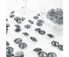 Deko-Diamanten 12 mm grau 100 Stück - Streudeko Deko Steine Kristalle Diamanten