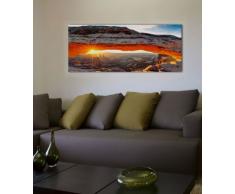 Leinwandbild Panorama Nr. 219 Mesa Arch 100x40cm, Keilrahmenbild, Bild auf Leinwand, USA Wüste Utah