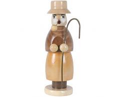 OBC Räuchermännchen Hirte Natur, 15 cm, Dekofigur Handbemalt im Erzgebirge - Stil/Räuchermann / Räucherfigur aus Holz