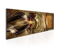 murando - Bilder 120x40 cm Vlies Leinwandbild 1 TLG Kunstdruck modern Wandbilder XXL Wanddekoration Design Wand Bild - Abstrakt Gold a-A-0226-b-a