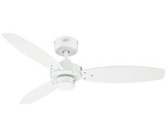 Westinghouse Lighting Jet II Deckenventilator, 105 cm Durchmesser, Wendeflügel mit Zugschalter, weiß / hellem Ahorn 7826140