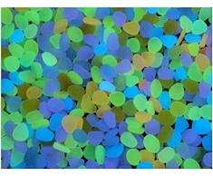 fengge 20 Stück Yard glänzend in den Kalkablagerungen nachtleuchtend Leuchtsterne Galaxie dunklen Steine Parcours mit dekorativ Ornamenten