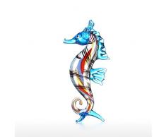Tooarts Glasskulptur Dekofigur Tier Skulptur aus Glas Handarbeit Kleines Seepferdchen