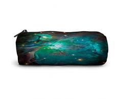 Organizer Pencil Case; Space, Majestätischer Orionnebel Staubwolke Himmlische Energie Plasma Astronomisches Objektbild, Blaugrün