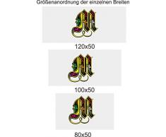 INDIGOS UG Folie - Sichtschutzfolie Sonnenschutz Glasdekorfolie / Glasdekor Fensterfolie mit Motiv satiniert blickdicht - GMF0554 - Buchstabe königliches Design - 800 m Länge - 500 m Höhe