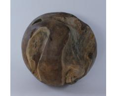 Dekokugel aus Teakholz Teak Holzkugel Kugel Ball rund, Unikat, Ø 40 cm