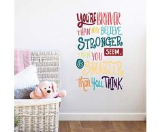 KAIRNE Wandtattoo Sprüche und Zitate | Wandaufkleber Wandsprüche für Wohnzimmer Schlafzimmer | Bunte Wandsticker | Flur Wandspruch Kinderzimmer Wanddeko für Büro Türen