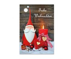 25er Pack Geschenkanhänger Frohe Weihnachten Weihnachtsmann ca. 52 x 74 mm Anhänger, Weihnachtsanhänger, Geschenkkarte, Geschenkkärtchen, Anhängeetikett, Topper