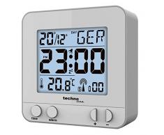 Technoline WT 235-Funkwecker Silber Funkwecker mit Touchsensor, Plastik, 8 x 2.5 x 8 cm