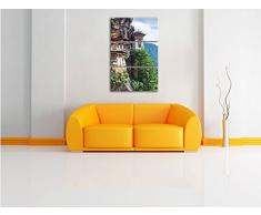 Buddha Tempel in China 3-Teiler Leinwandbild 120x80 Bild auf Leinwand, XXL riesige Bilder fertig gerahmt mit Keilrahmen, Kunstdruck auf Wandbild mit Rahmen, gänstiger als Gemälde oder Ölbild, kein Poster oder Plakat