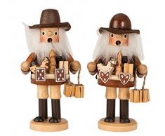 Geschenkestadl Räuchermännchen mit Bauchladen + 24 Knox Räucherkegel Verschiedene Düfte