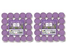 Prices Candles Duft-Teelichter, Aladino Lavendel, 50 Stück, 021937D