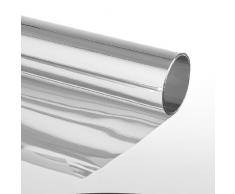 Sonnenschutzfolie Extrem Selbstklebend mit Spiegeleffekt Fensterfolie Tönungsfolie Schutzfolie Silber,75 x 600 cm, Silber