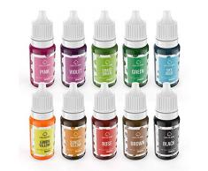 Lebensmittelfarbe Backen Farbe Wayin Hochkonzentriert 10 Lebensmittel Farben Set Bunte Kuchen Lebensmittelfarbe Flüssige für Fondant Macaron Ostereier Kekse Zuckerfrei Food Colouring für Dekoration