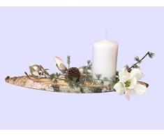 Adventsgesteck Nr.27 mit weißer Kerze, Weihnachtsgesteck, Wintergesteck, Advent Adventskranz